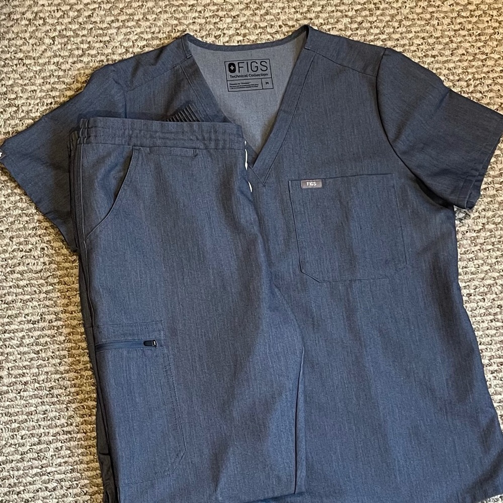 HEATHER DENIM FIGS MEDIUM